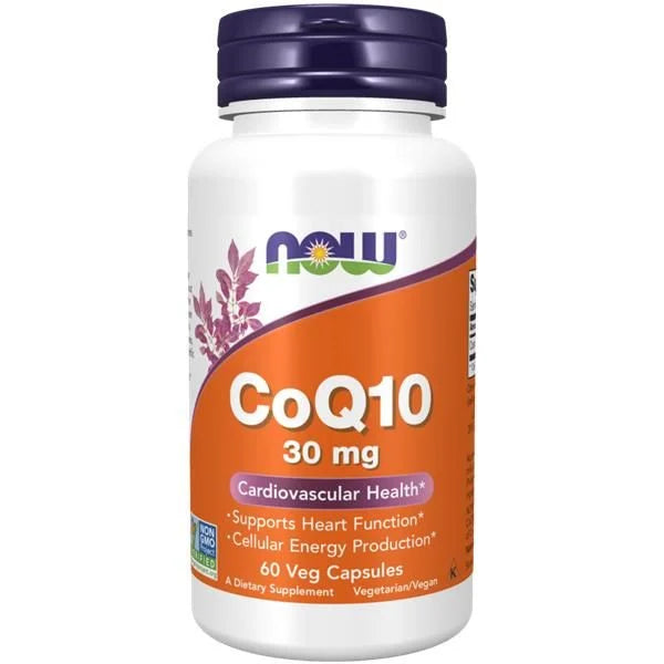 NOW Coenzyme Q10 30mg (60 vegetable capsules) - Healtsy