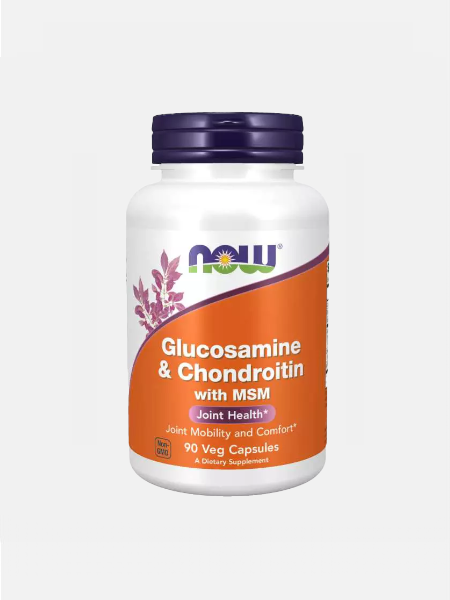 NOW Glucosamine & Chondroitin with MSM (90 Capsules) - Healtsy
