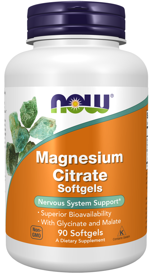 NOW Magnesium Citrate (90 soft capsules) - Healtsy