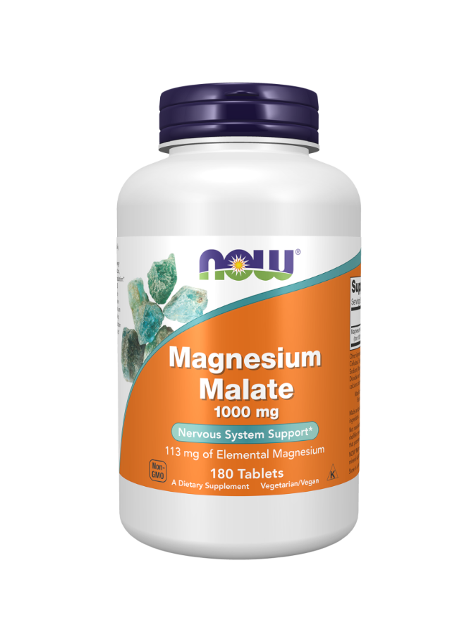NOW Magnesium Malate 1000mg (180 tablets) - Healtsy