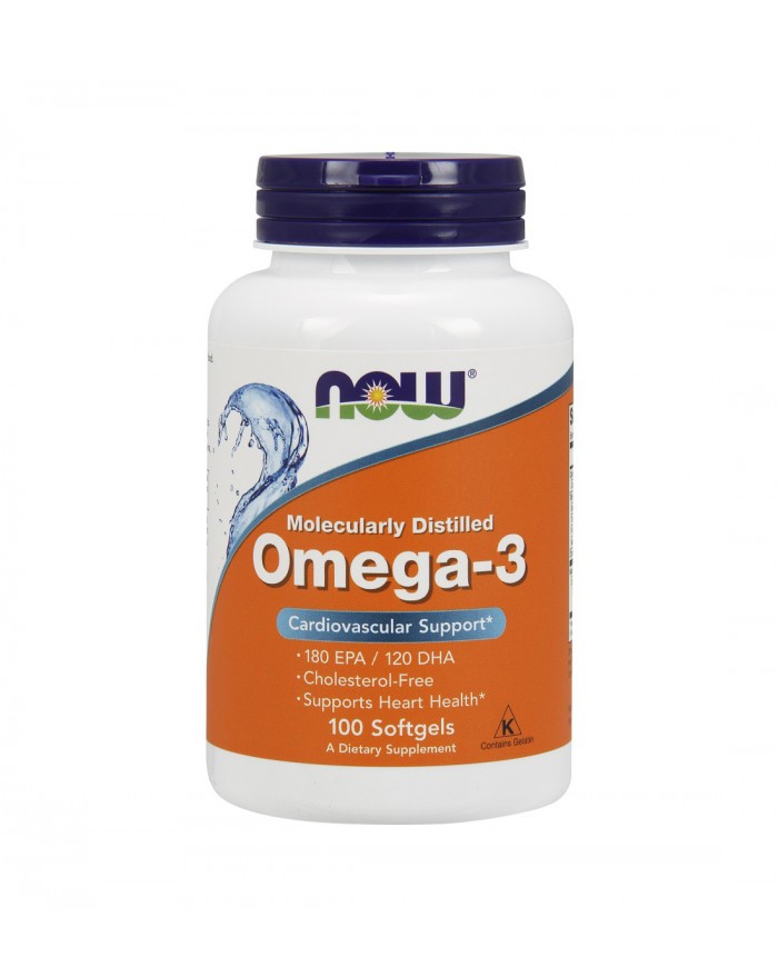 NOW Omega-3 1000mg (100 soft capsules) - Healtsy