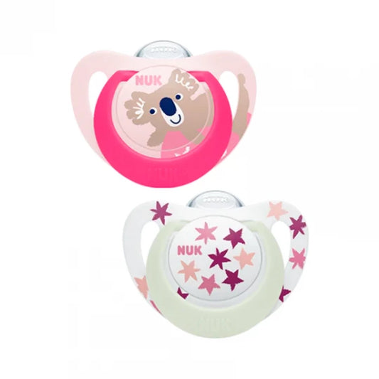 Nuk Star Daynight Silicone Pacifier_ T2 _ 6-18m (x2 units) - Healtsy