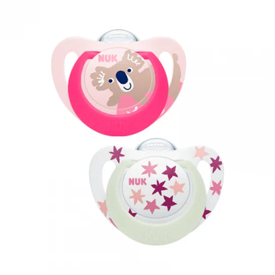 Nuk Star Daynight Silicone Pacifier_ T2 _ 6-18m (x2 units) - Healtsy
