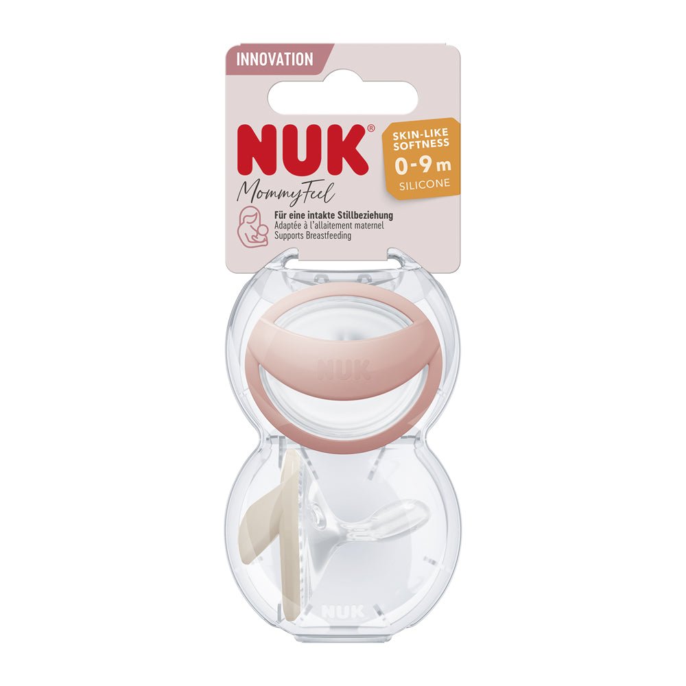 Nuk Mommy Feel Silicone Pacifier_ 0 - 9M_ Pink (x2 units) – Buy Now at Healtsy