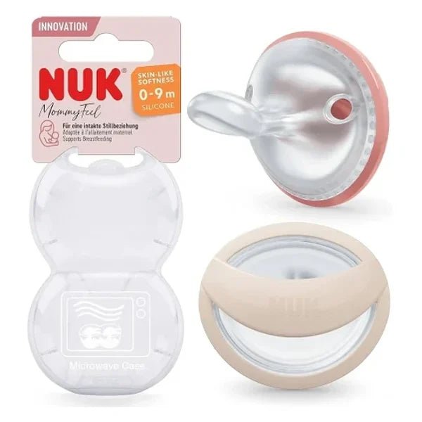 Nuk Mommy Feel Silicone Pacifier_ 0 - 9M_ Pink (x2 units) – Buy Now at Healtsy