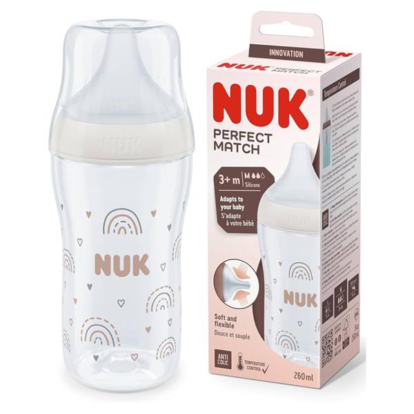 Nuk Perfect Match Baby Bottle_Rainbow - 260ml – Buy Now at Healtsy