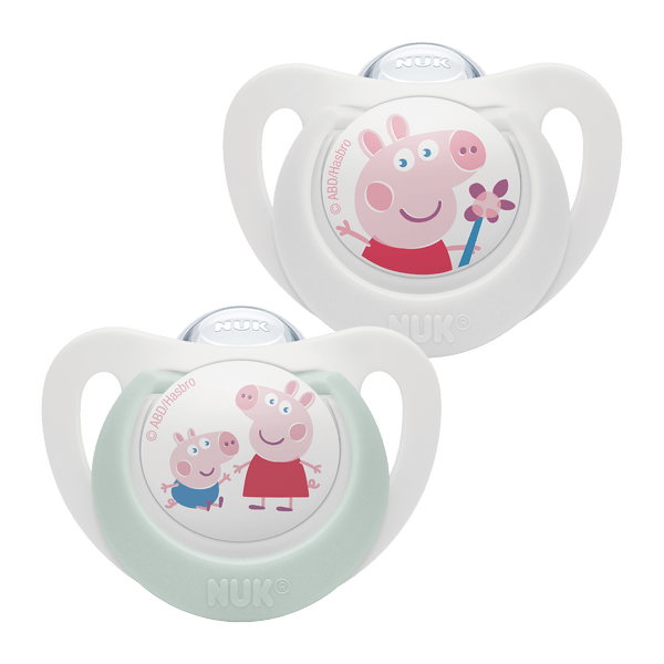 Nuk Star Peppa Pig Silicone Pacifier_ 18 - 36M (Double Pack) – Buy Now at Healtsy