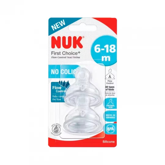 Nuk First Choice+ Control Flow Teat (x2 units) - Healtsy