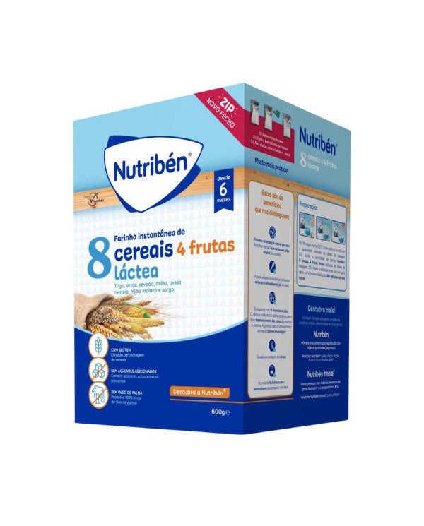 Nutribén Flour 8 Cereals / 4 Fruits (Dairy) - 300g (x2 units) - Healtsy