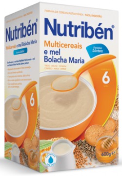 Nutriben Multicereal Flour, Honey and Maria Biscuit - 600g - Healtsy