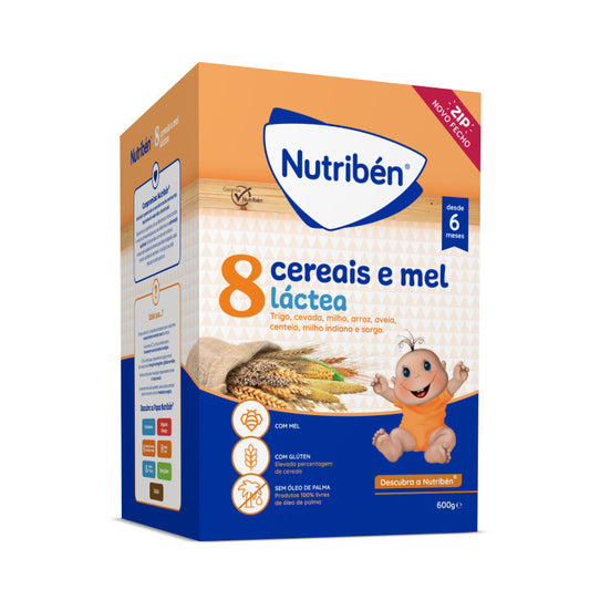 Nutribén Flour 8 Cereals / Honey (Dairy) - 300g (x2 units) - Healtsy