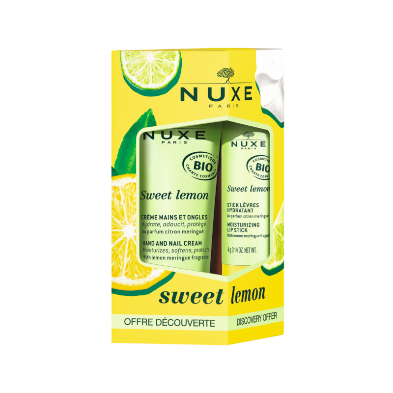 Nuxe Sweet Lemon Hand Cream - 30ml + Lip Stick