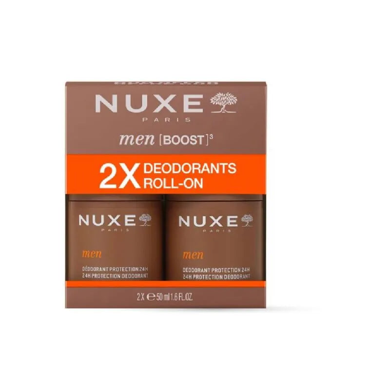 Nuxe Men Boost Roll-on Deodorant 24H Protection - 50ml (Twin Pack) - Healtsy