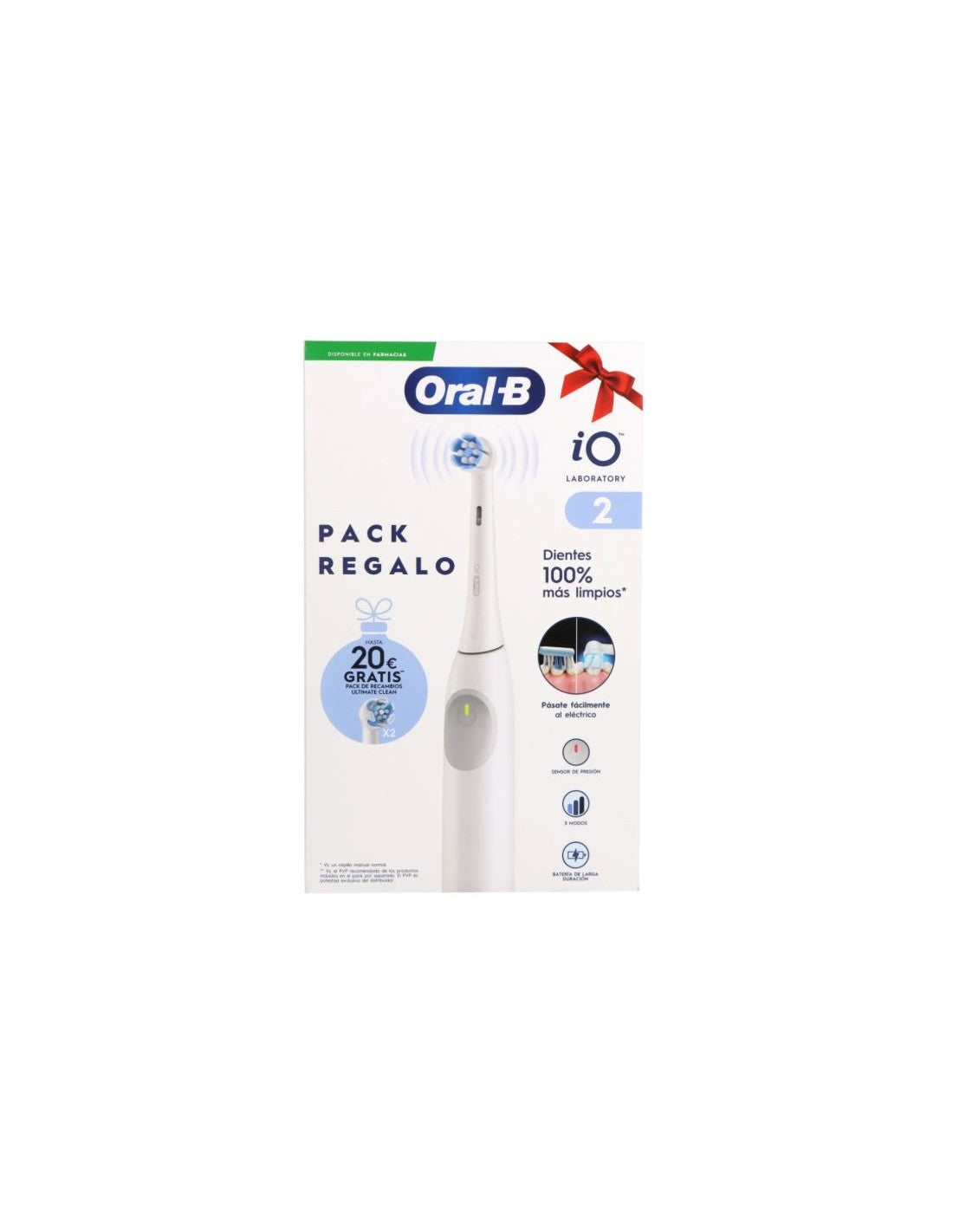 Oral-B IO2 Laboratory Electric Toothbrush, White + 2 Free Refills - Healtsy