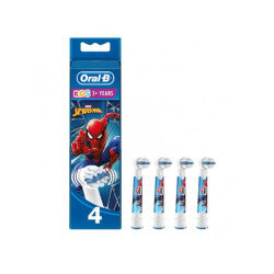 Oral B Kids Spiderman Electric Toothbrush Refill (x4 units)