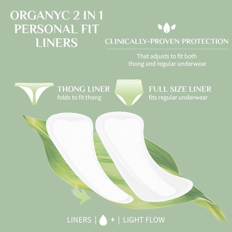 Organyc Protective Panty Liners 2 in 1 (x20 units) - Healtsy