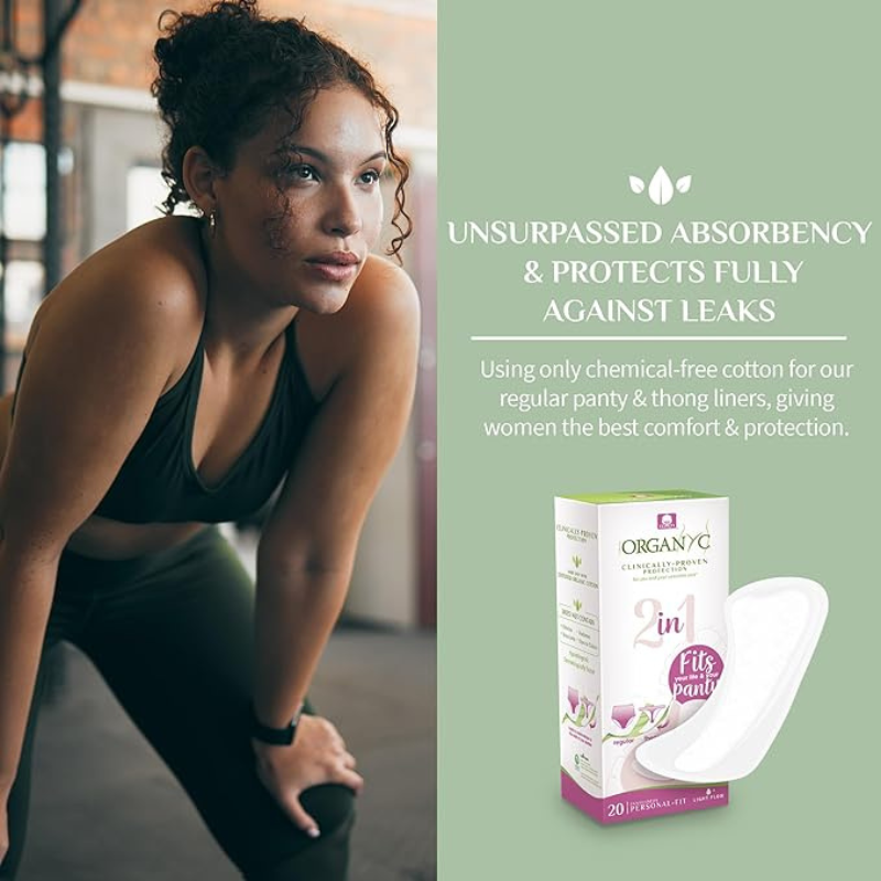 Organyc Protective Panty Liners 2 in 1 (x20 units) - Healtsy