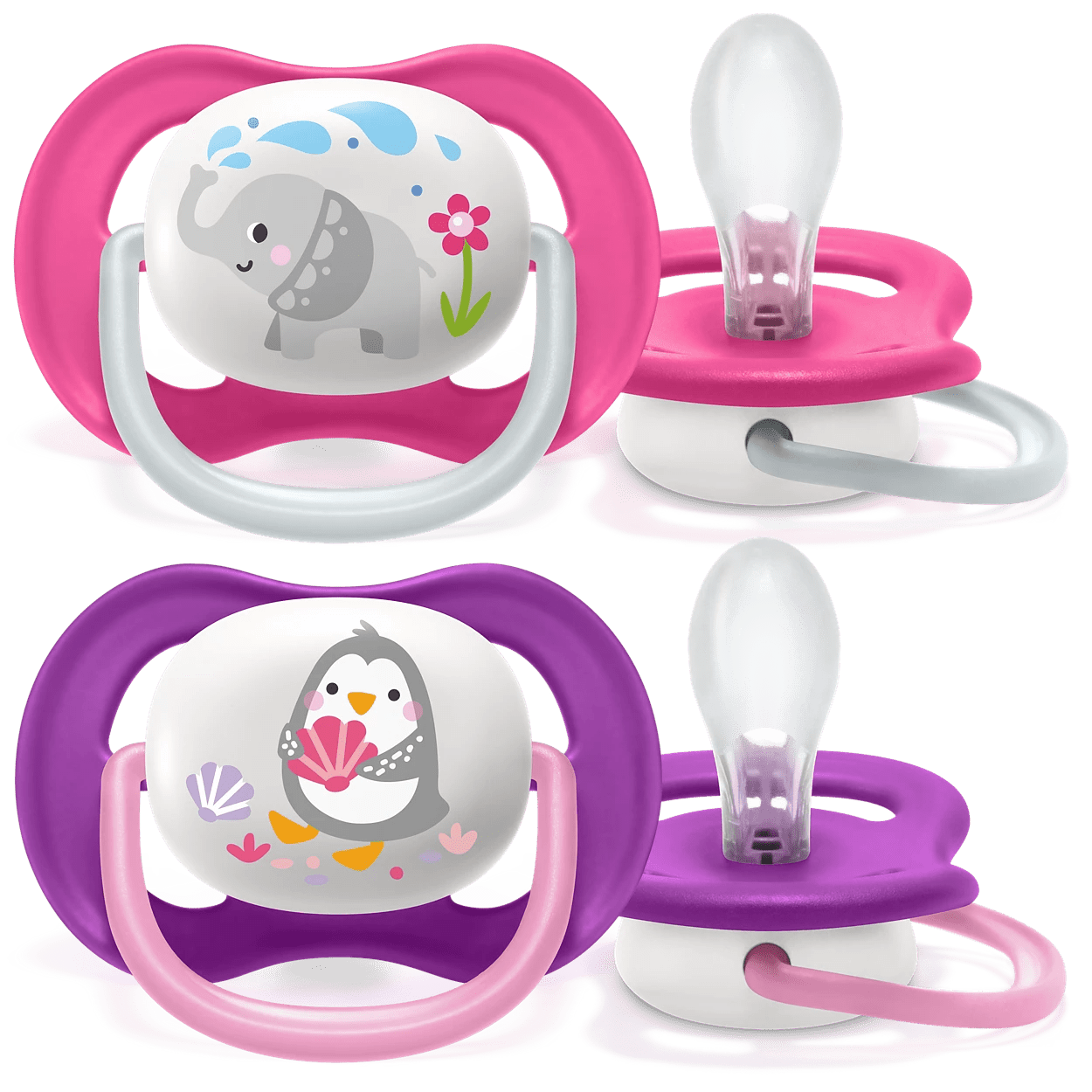 Philips Avent Pacifier_Ultra Air_Animais_ 6 - 18M_Girl (x2 units) – Buy Now at Healtsy