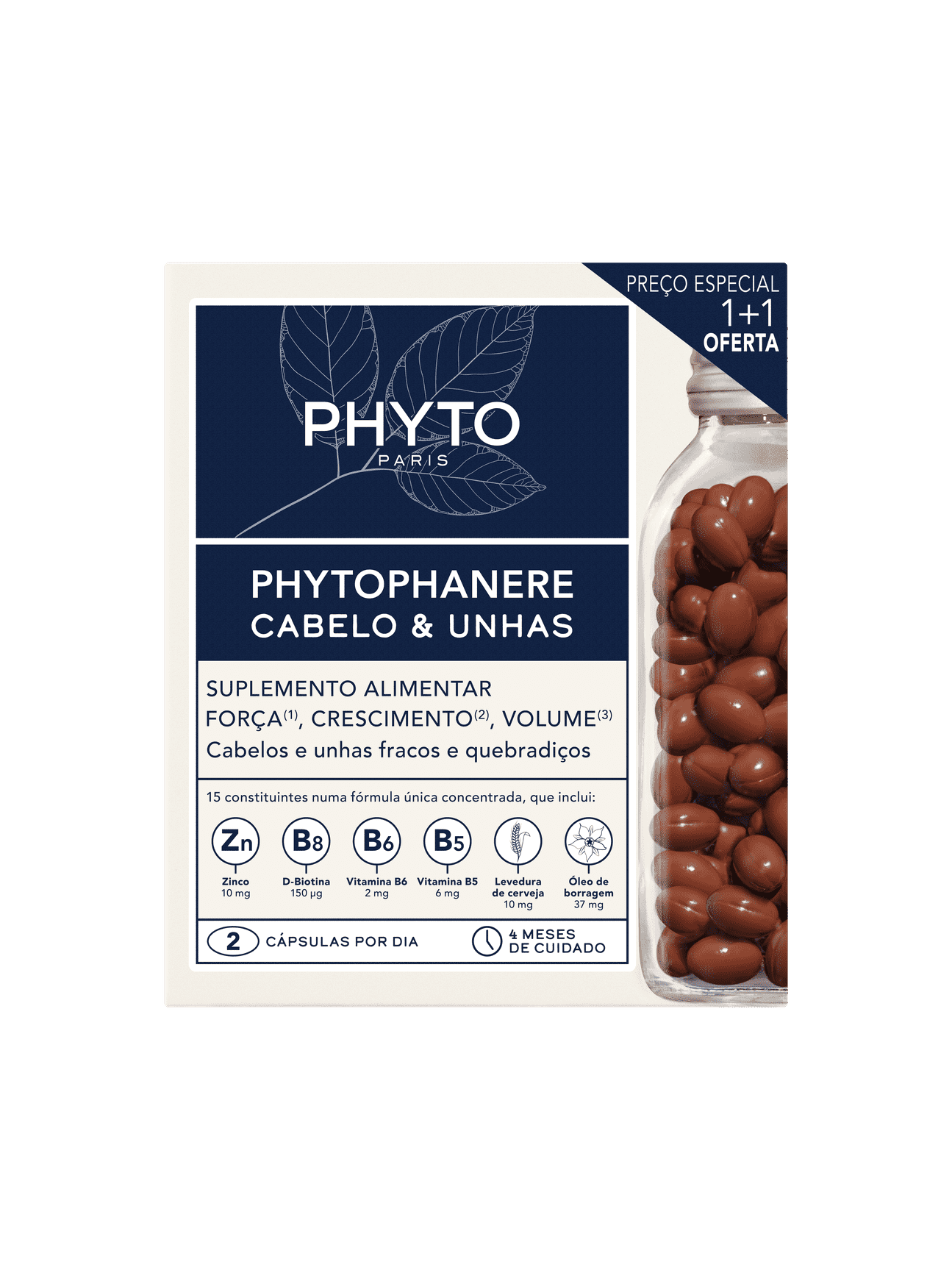 Phyto Phytophanere Hair & Nails Food Supplement (x120 capsules) Double Pack – Buy Now at Healtsy