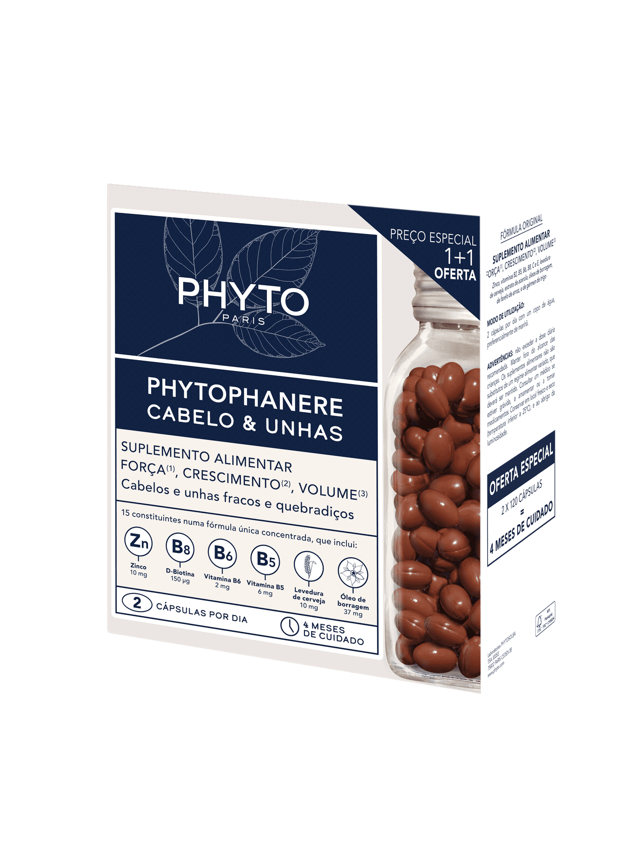 Phyto Phytophanere Hair & Nails Food Supplement (x120 capsules) Double Pack – Buy Now at Healtsy