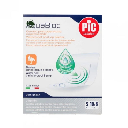 Pic AquaBloc Sterile Dressing _ 10 x 8cm (x5 units) (ref .Pic.2026010000000 ) - Healtsy