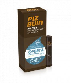 Piz Buin Allergy Face Cream SPF50+ - 50ml + Offer In Sun Stick Lip SPF30 - 4.9g – Buy Now at Healtsy