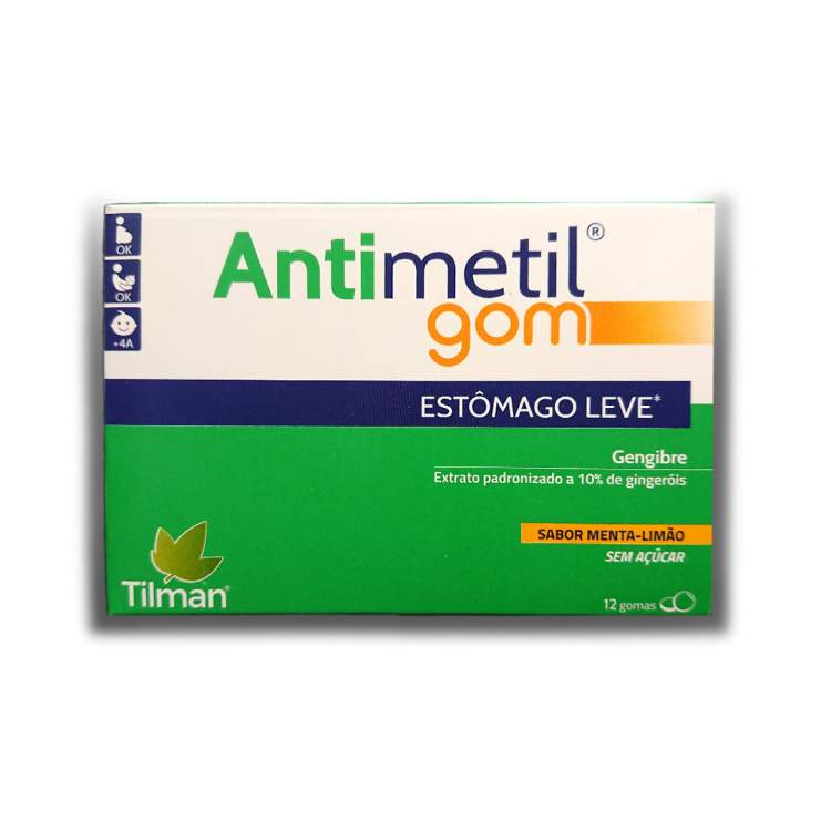 Antimetil Gom Mint-Lemon without Sugar (x12 Gummies)