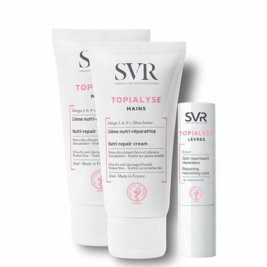 SVR Topialyse Hand Cream - 50ml (x2 units) + Offer of 4 g Lip Stick - Healtsy