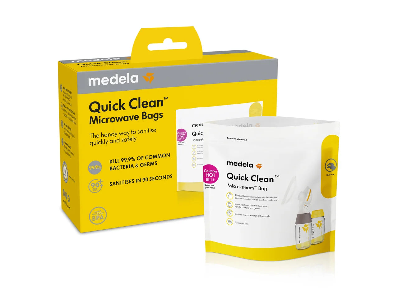 Medela Quick Clea Sterile Microwave Bag (x5 pcs) - Healtsy