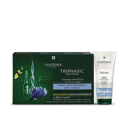 Furterer hair care product set with box and shampoo bottle on a white background