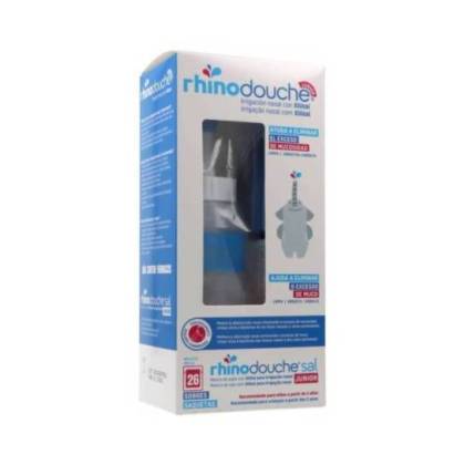 RhinoDouche Júnior Nasal Irrigation Bottle + Salt Junior Salt Irrigation with xylitol - 2.5g (x26 sachets) – Buy Now at Healtsy