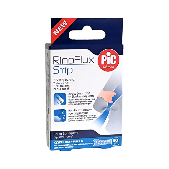 Pic Rinoflux Nasal Strips XL - 5,6 x 1,8cm (30 units) - Healtsy