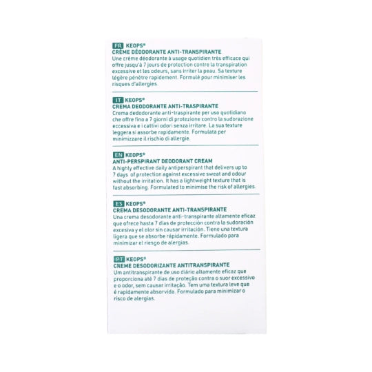 Roc Keops Antiperspirant Deodorant Cream 30ml - Healtsy