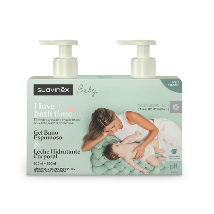 Suavinex Baby Moisturizing Lotion 500ml + Shower Gel 500ml - Healtsy