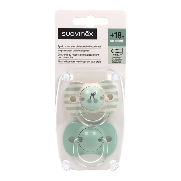 Suavinex Prints Physiological Silicone Pacifier_ 18M+ (x2 units) - Healtsy