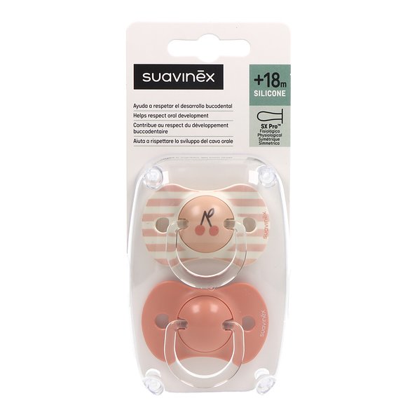 Suavinex Prints Physiological Silicone Pacifier_ 18M+ (x2 units) - Healtsy