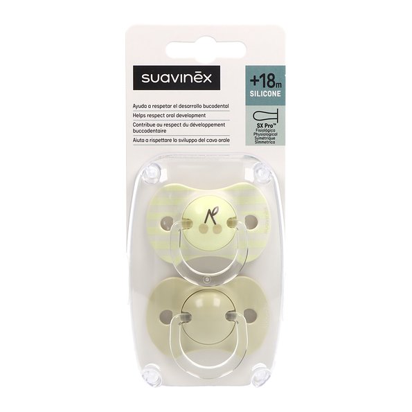 Suavinex Prints Physiological Silicone Pacifier_ 18M+ (x2 units) - Healtsy