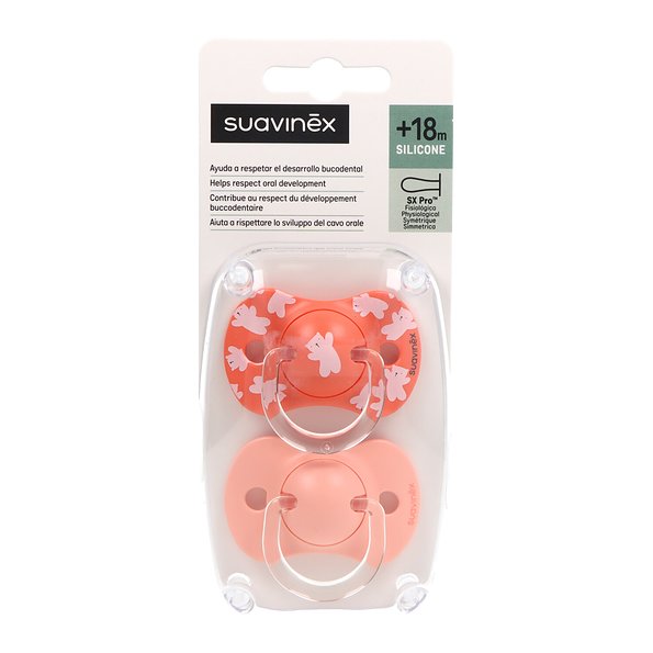 Suavinex Prints Physiological Silicone Pacifier_ 18M+ (x2 units) - Healtsy