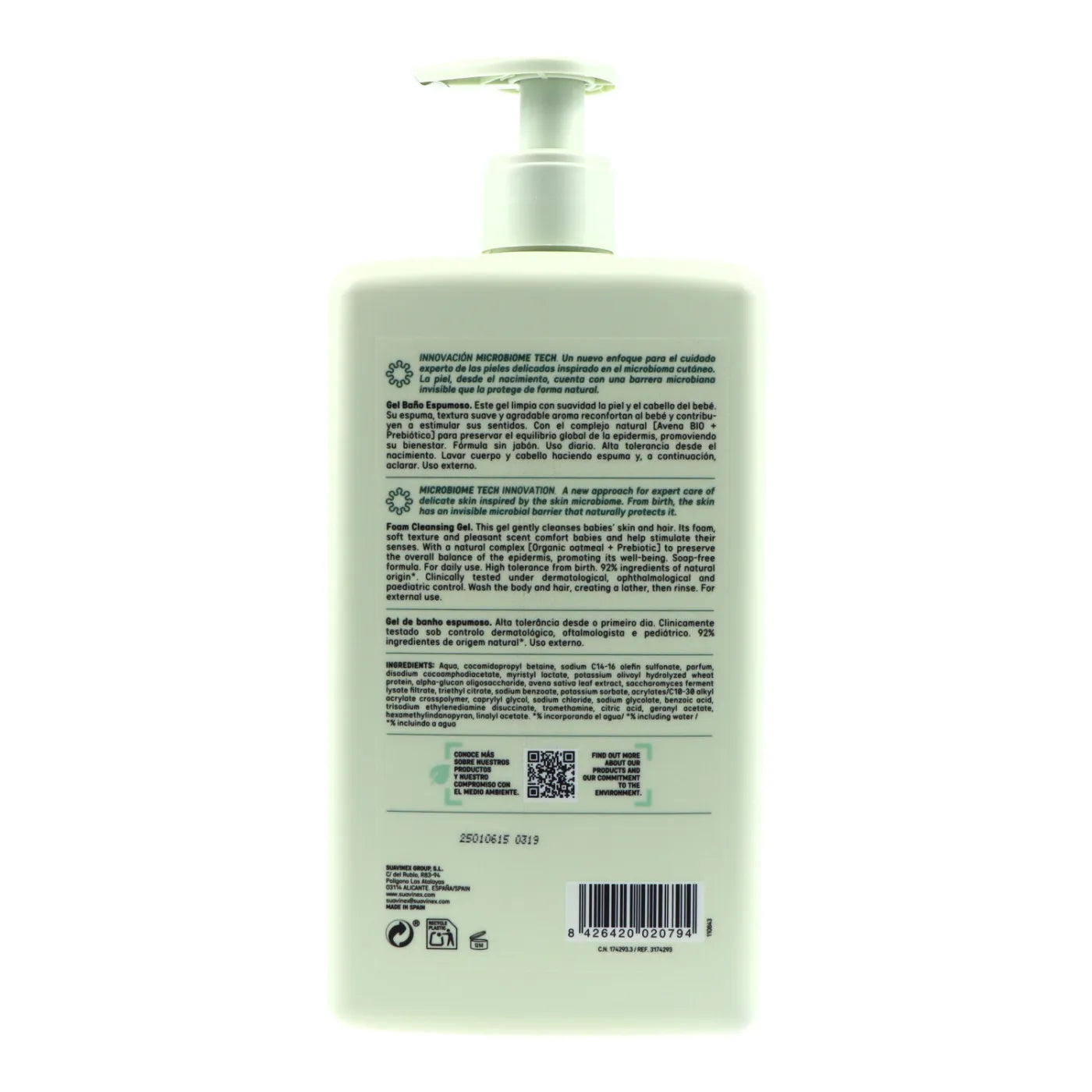 Suavinex Baby Foaming Bath Gel 750 ml - Healtsy