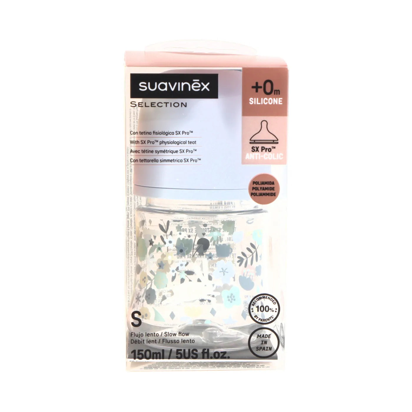 Suavinex Select Wonderland Anti-Colic Silicone Teat Bottle - Slow - 150ml _ +0M - Healtsy