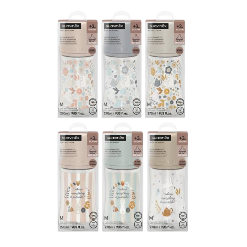 Suavinex Select Wonderland Anti-Colic Silicone Teat Bottle - Medium - 270ml _ +3M - Healtsy