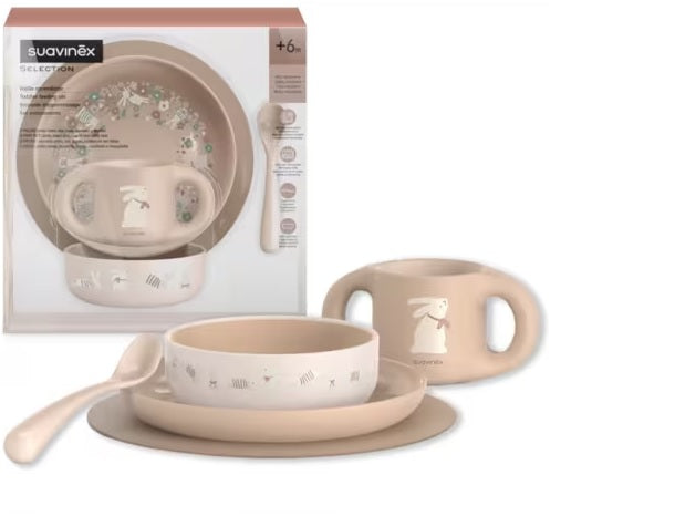 Suavinex Select Set 5-Piece Pink Dinnerware Set 6M+ - Healtsy