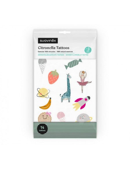 Suavinex Tattoos with Citronella +3A (14 units) - Healtsy