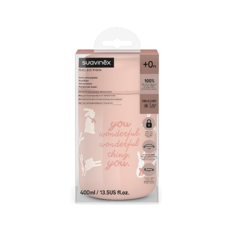 Suavinex Hot/Cold Thermos Pink 400ml 0+ - Healtsy