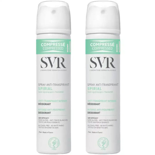 Desodorante antitranspirante en spray intensivo SVR Spirial - 75 ml (paquete doble)