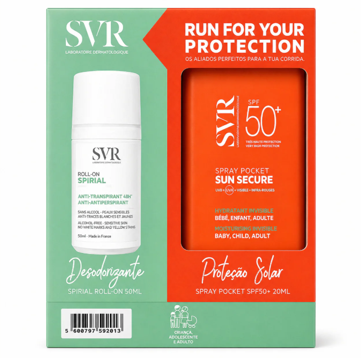 SVR Spiral Deodorant Roll-on 50ml + Sun Secure Spray Pocket SPF 50+ 20ml Special Price - Healtsy