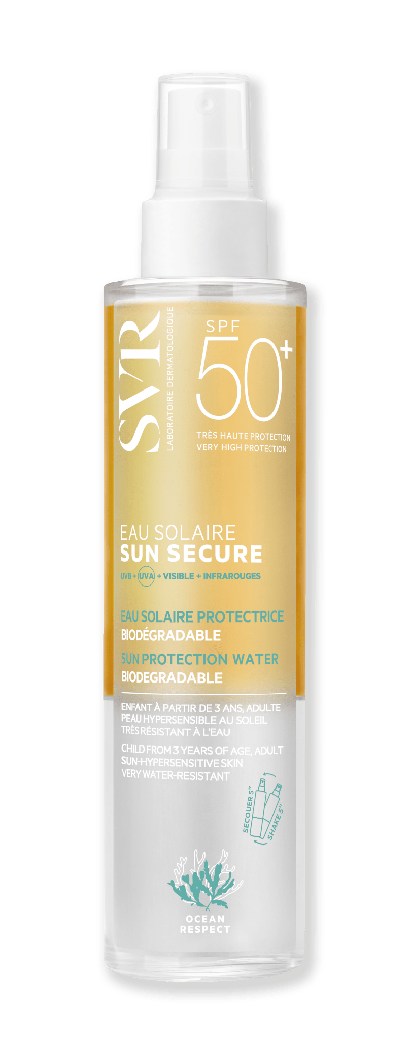 SVR Sun Secure Eau Solaire SPF50+ - 200ml – Buy Now at Healtsy