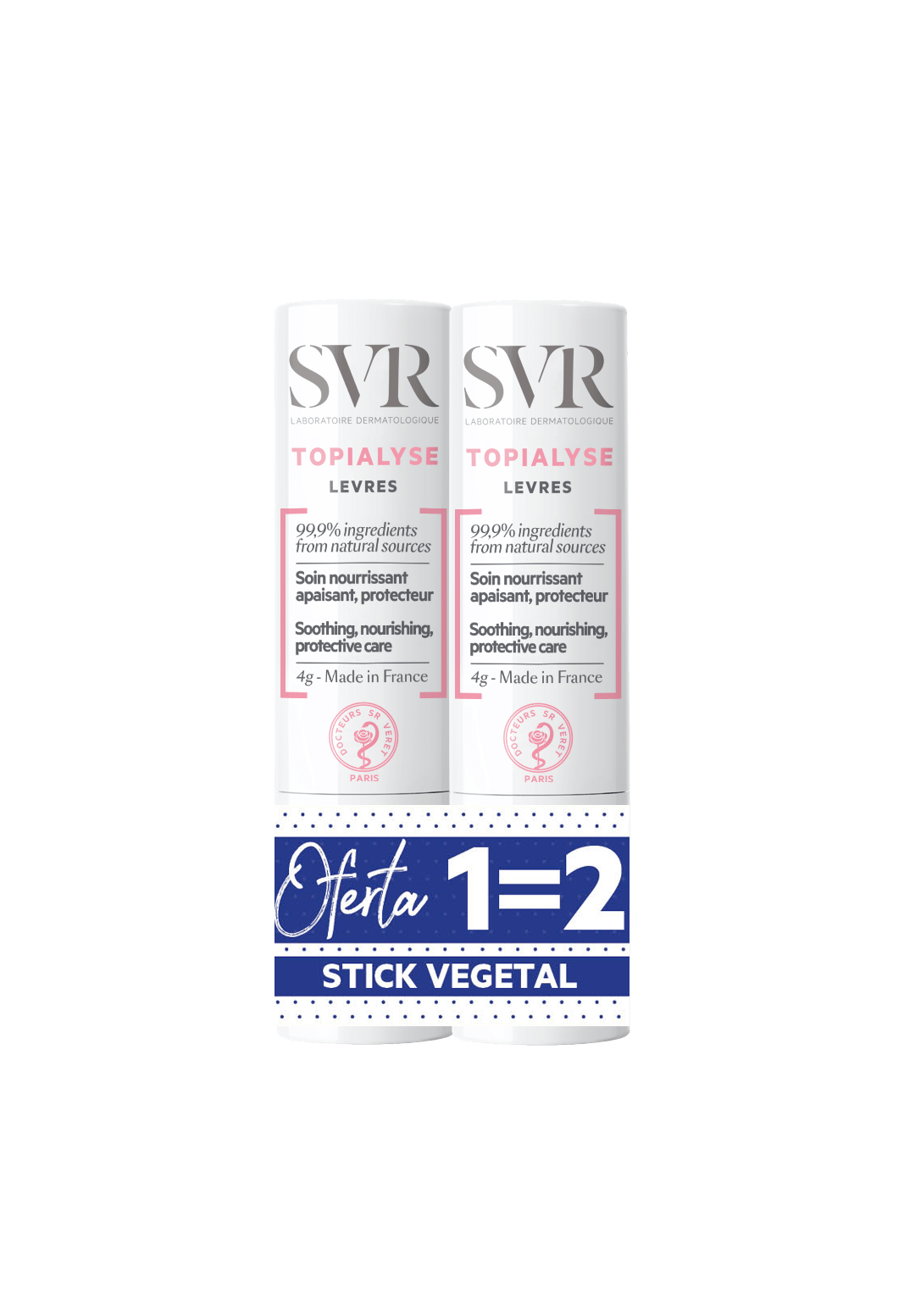 SVR Topialyse lip care stick - 4 g (Double Pack) – Buy Now at Healtsy