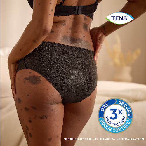 Tena Silhouette Black Briefs_ Size L_ Low Waist (x10 units) - Healtsy