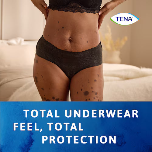 Tena Silhouette Black Briefs_ Size L_ Low Waist (x10 units) - Healtsy